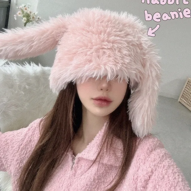뉴진스 💖당일출고🚀 1+1 할인 버니 퍼 버킷햇 - 바니 토끼 귀 퍼 털 모자 벙거지 래빗 뉴진스 기모 후리스