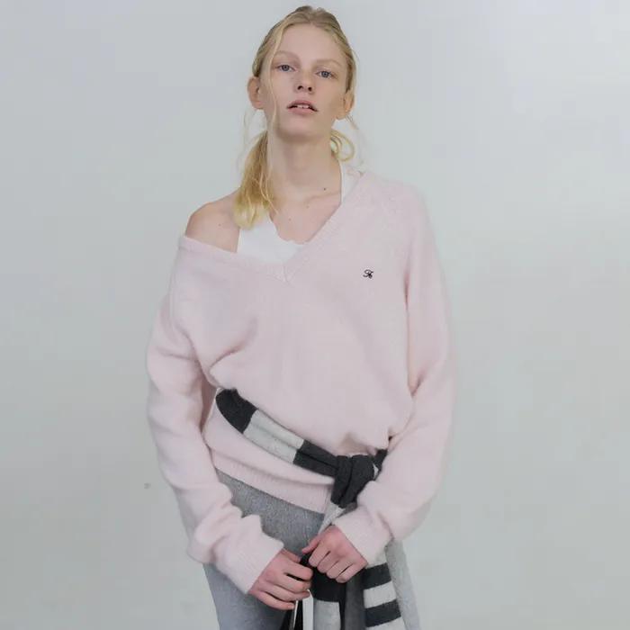 [3rd] Blur brush knit - baby pink