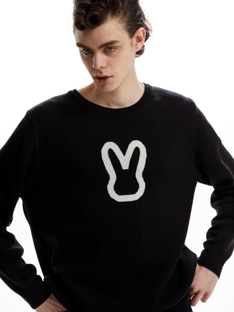 문수권세컨 문 버니 스웨터 블랙 M21ASW-001-BL