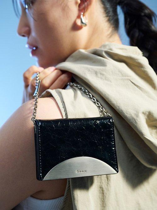 CRINKLE MOONRISE POCKET D - BLACK