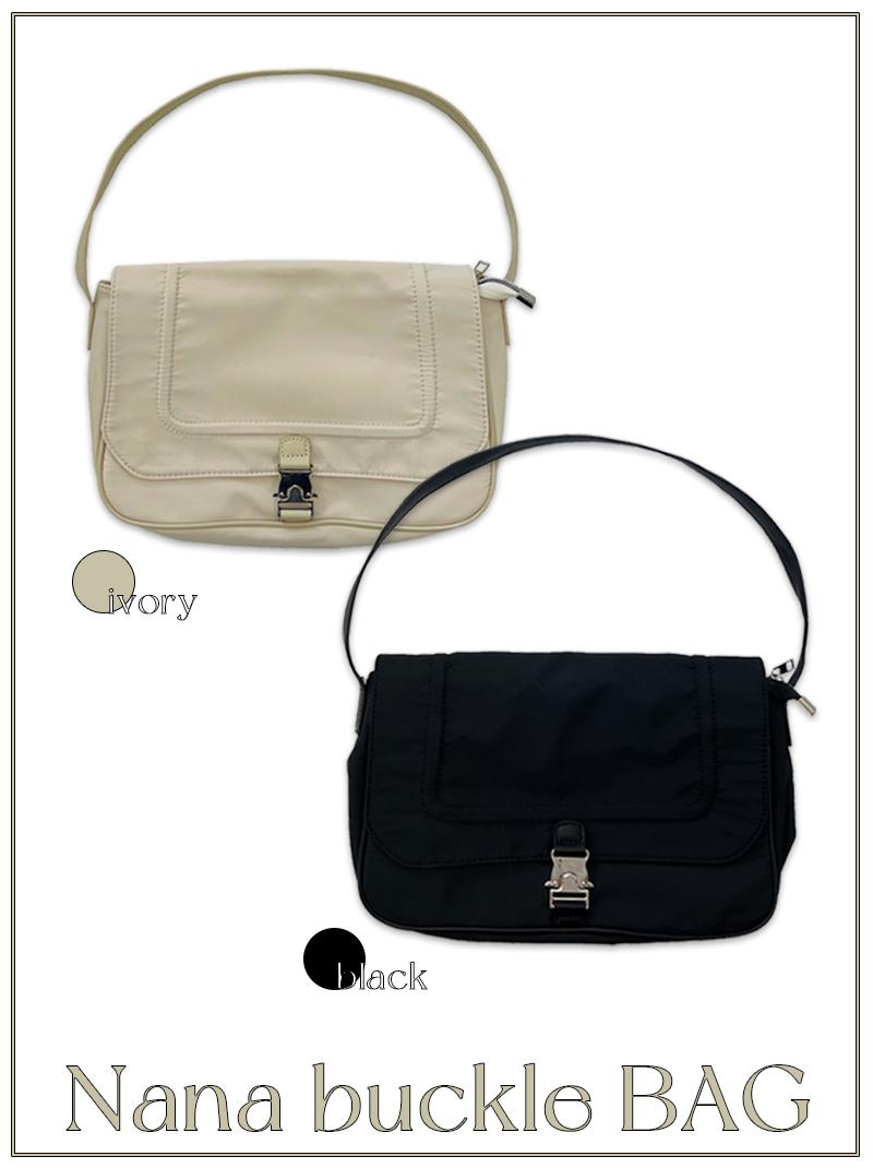 NANA BUCKLE BAG (ivory / black)