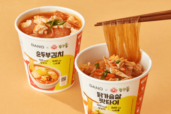 다노 오뚜기 컵누들 2종 (순두부김치, 닭가슴살팟타이)