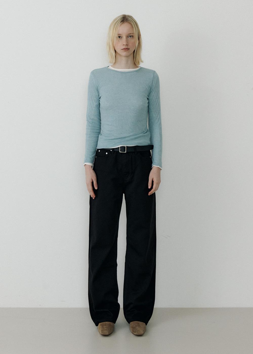 [23차] Wide denim (black)