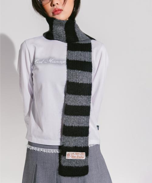 STRIPE MUFFLER black