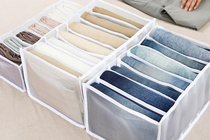 메쉬 칸칸이 옷 정리함