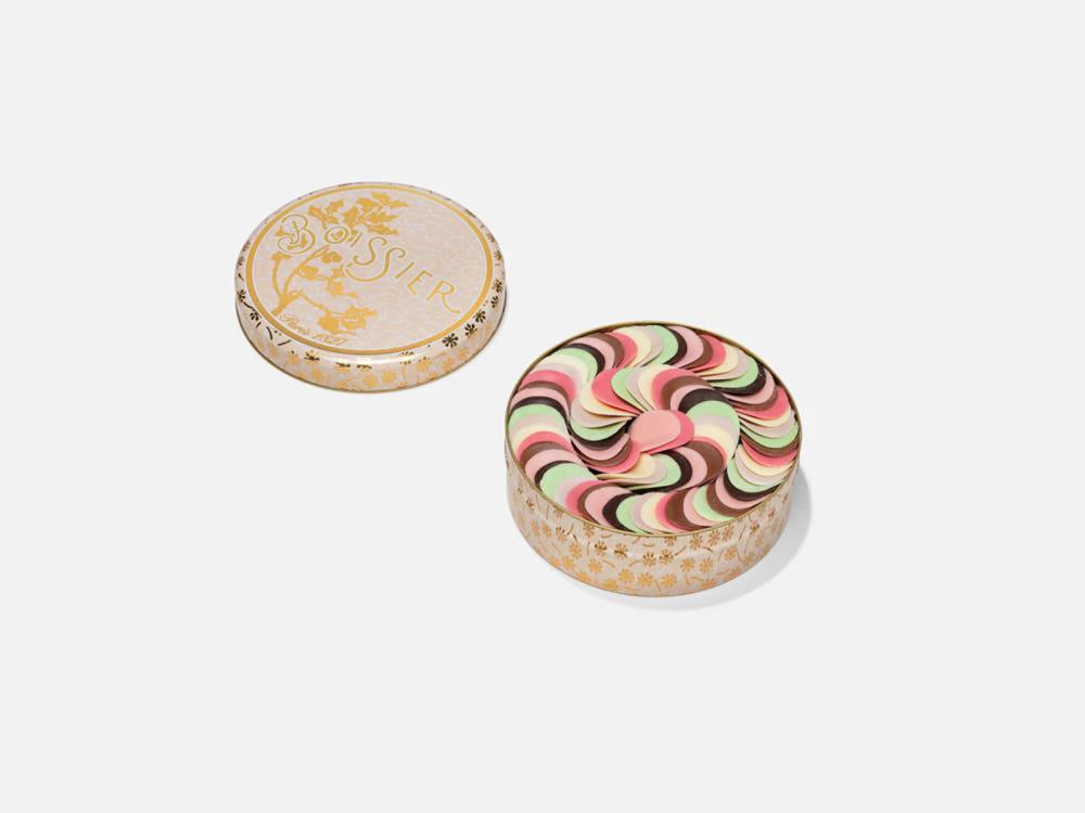 메종 브아시에 초콜릿 Pétales de Chocolat • Fleurs 프랑스 Maison Boissier T0 블루메탈박스 68g