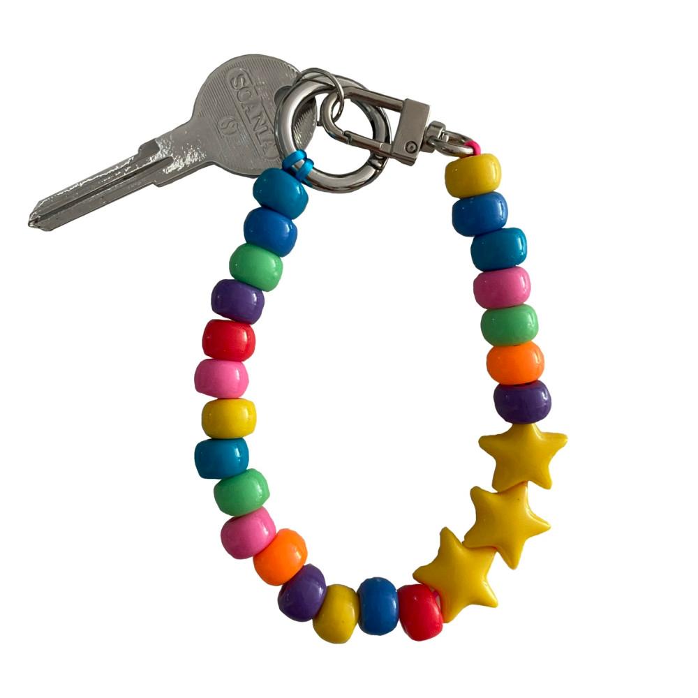 Rainbow keyring (포니비즈 아크릴키링 수입구슬 도형키링 백꾸)