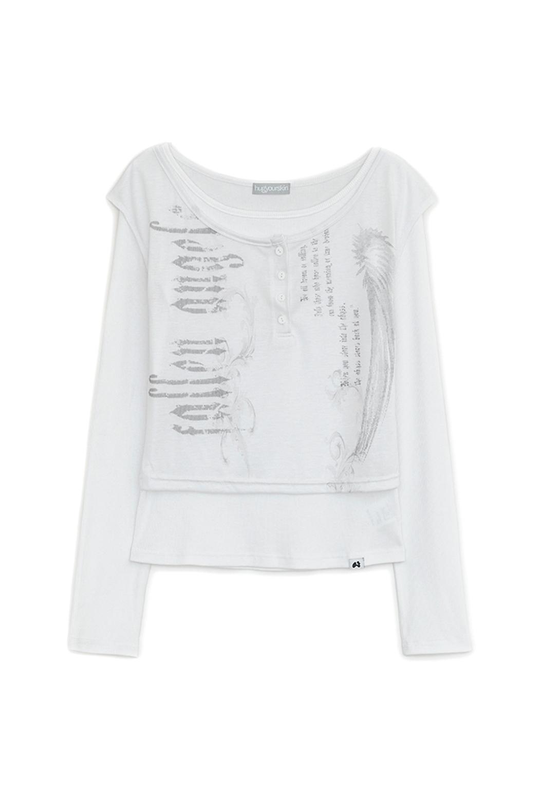 [2월 24일 출고] Fallen angel layered top (White)