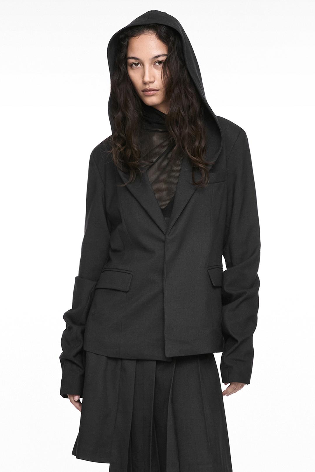 MAGNETIC HOODIE BLAZER CHARCOAL