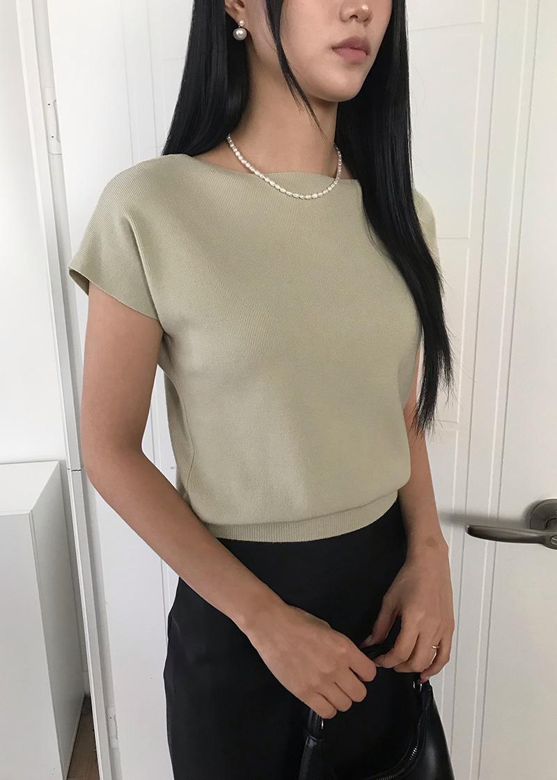 [봄] [무료배송] 버넬 캡소매 여리 니트 티셔츠