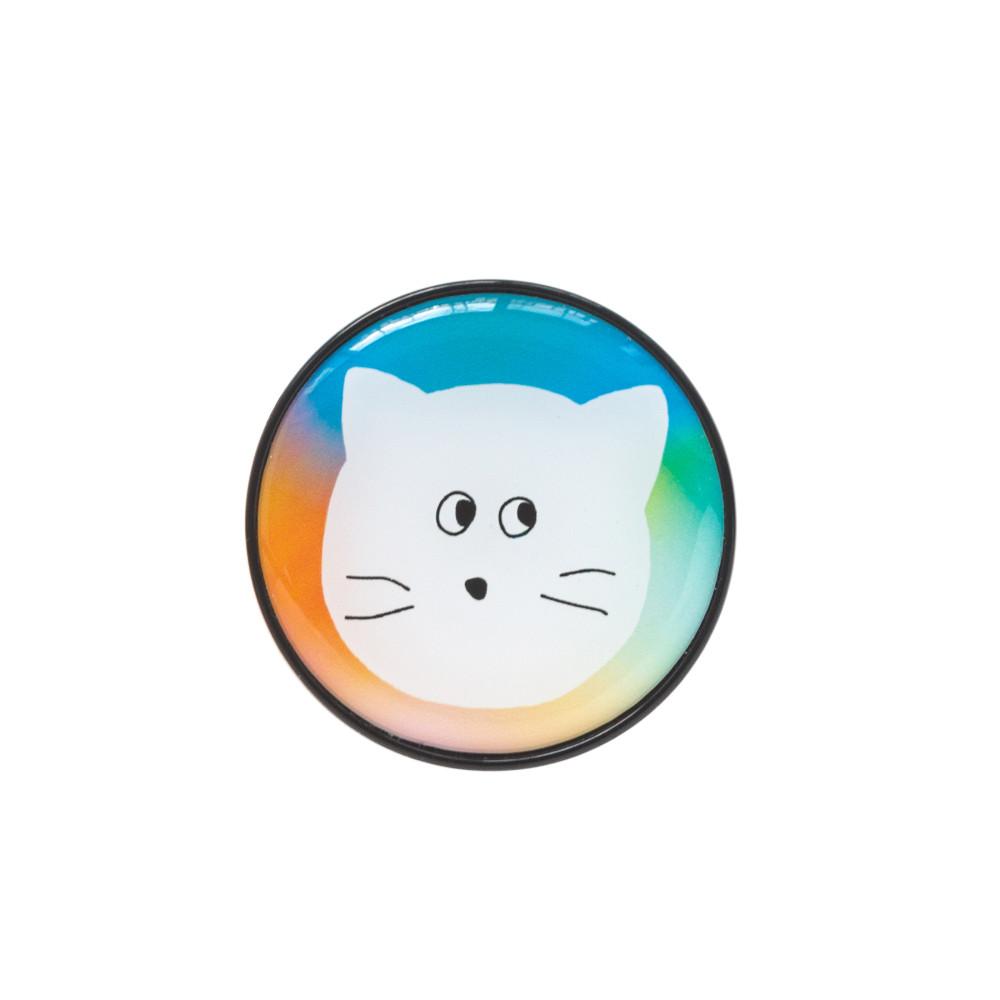 정품 휴대폰 꽃 고양이 에폭시 스마트 그립톡 거치대 악세사리 차량용 팝톡 프렌치 머스터드 - 레인보우키티