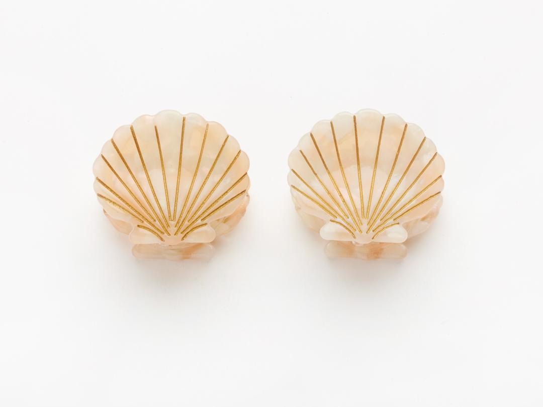 Ursula Shell Clips in Pink