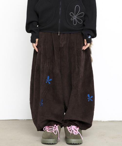 GZP001 투턱 코듀로이 벌룬 팬츠 (BROWN)