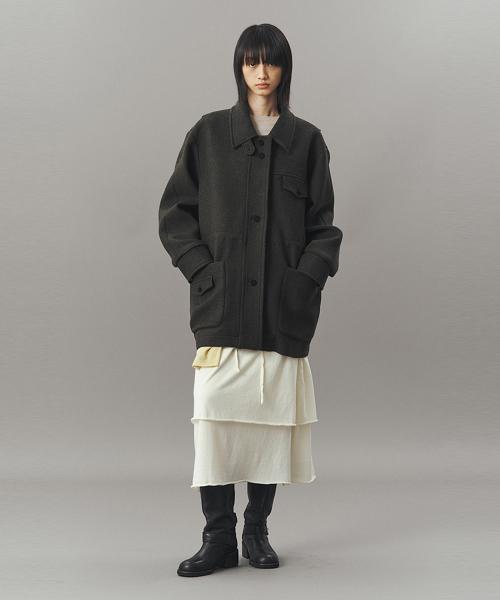 WOOL FIELD JACKET_D KHAKI