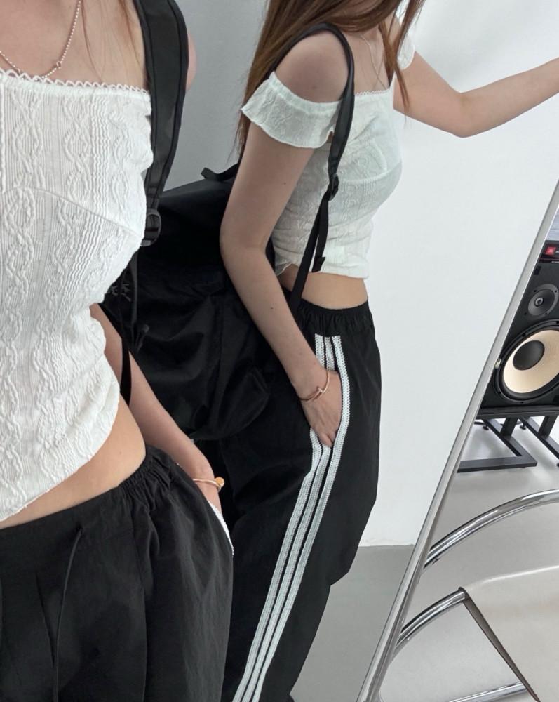 레이스 라인 나일론팬츠(네이비 소량 당일출고)