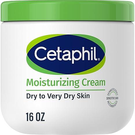 Cetaphil Face & Body Moisturizer, Hydrating Moisturizing Cream for Dry to Very Dry, Sensitive Skin, NEW 16 oz, Fragrance Free, Non-Comedogenic, Non-Greasy