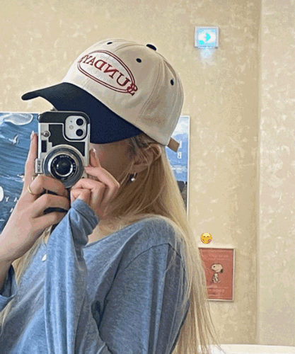 퓨어린 [당일출고/2color] 선데이 스트릿 레터링 자수 캐주얼 야구모자 볼캡 커플 모자