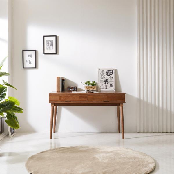 베르겐 고무나무원목 데스크 수납책상-1200