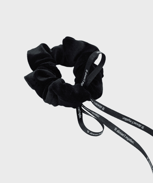 [Velvet] Mizz ribbon scrunchie (Black)