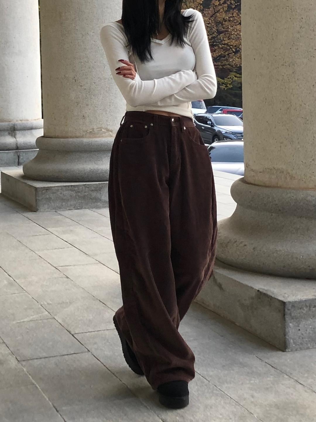Corduroy Side Pants