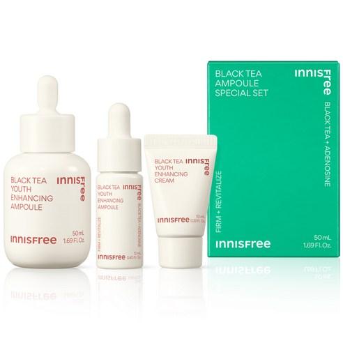이니스프리 블랙티 유스 인핸싱 앰플 50ml + 12ml + 크림 10ml 세트, 1개