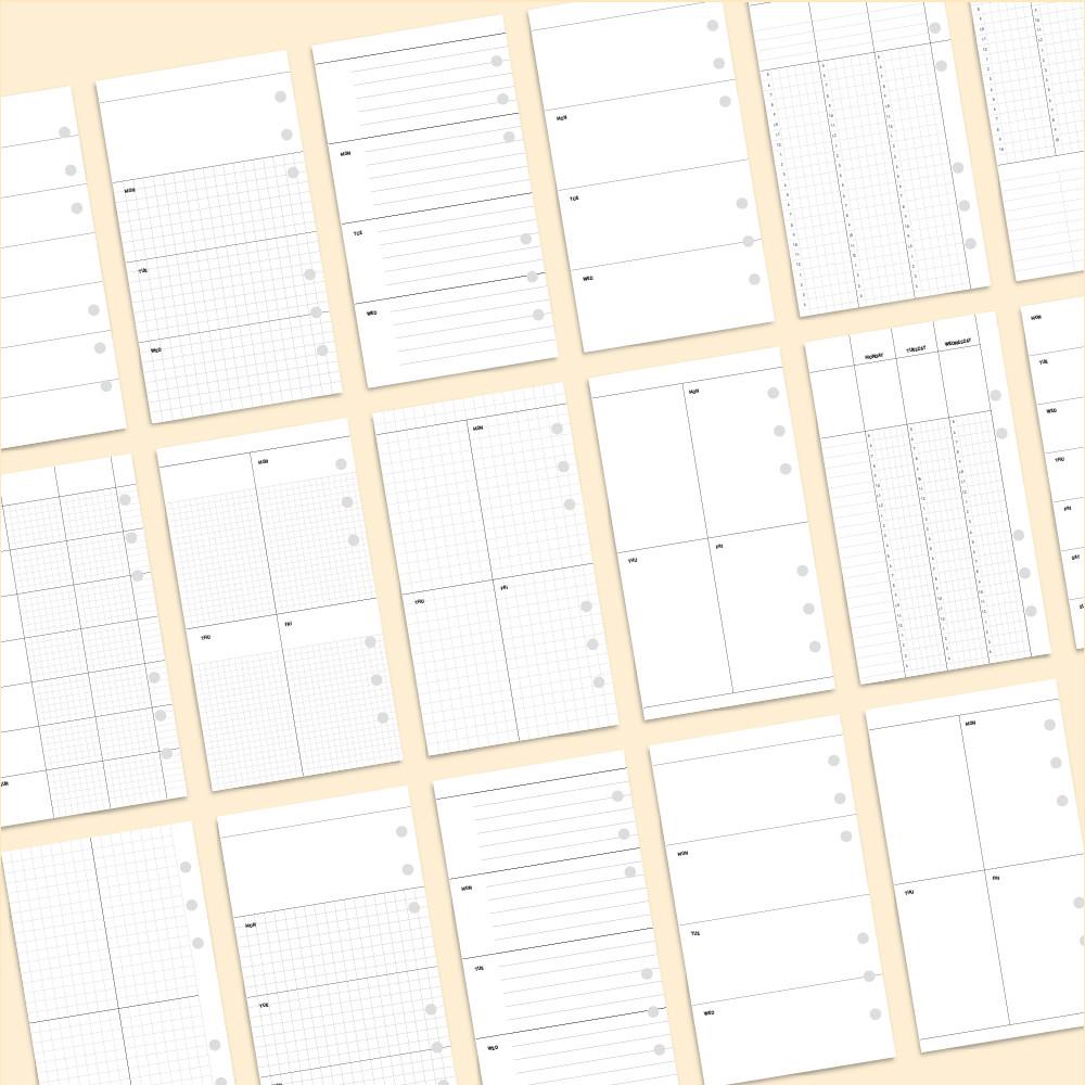 6공다이어리 A6 속지 바인더 리필 위클리플래너