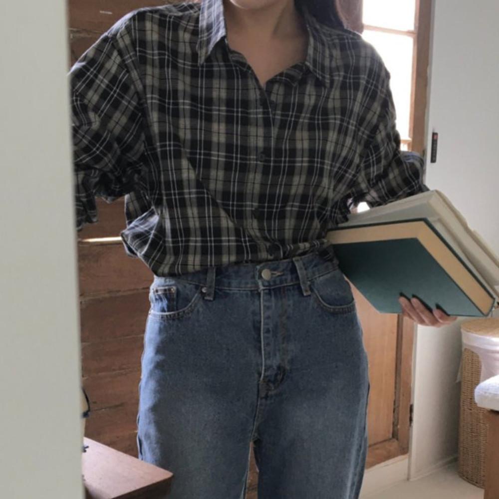 디스이즈 오스틴 체크셔츠 오버핏셔츠 (2c)