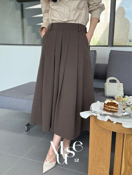 [Muse12] 포엠 핀턱 밴딩 스커트