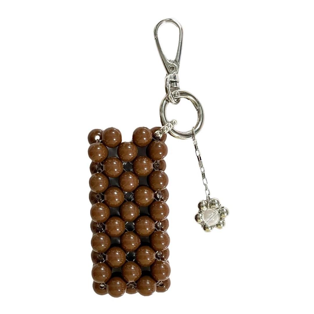 [r-o-m] Bead Bag Keyring 13.brown