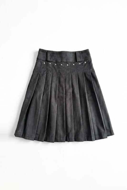 stud pleat skirt (2color)