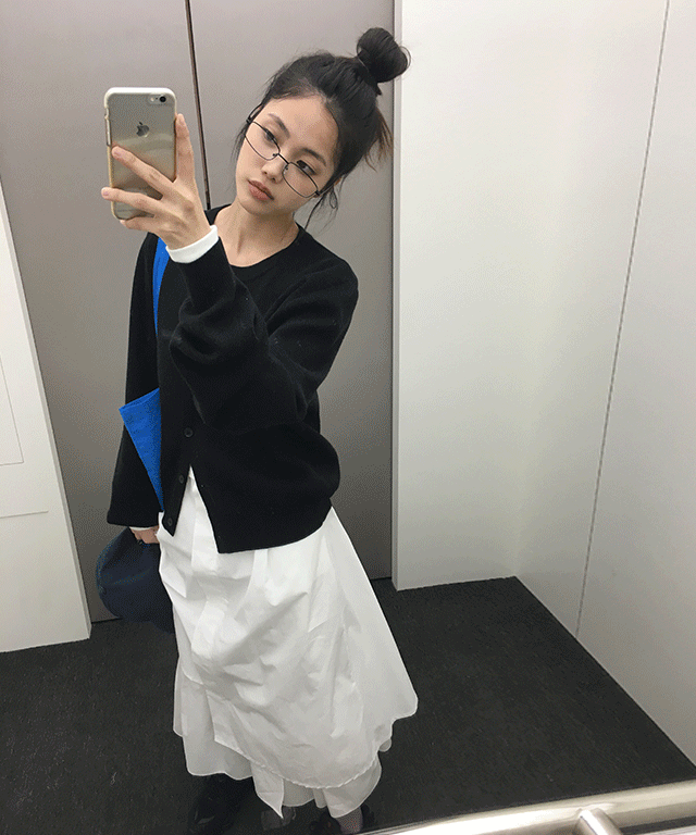 데일리쥬 크리민 언발 롱 스커트