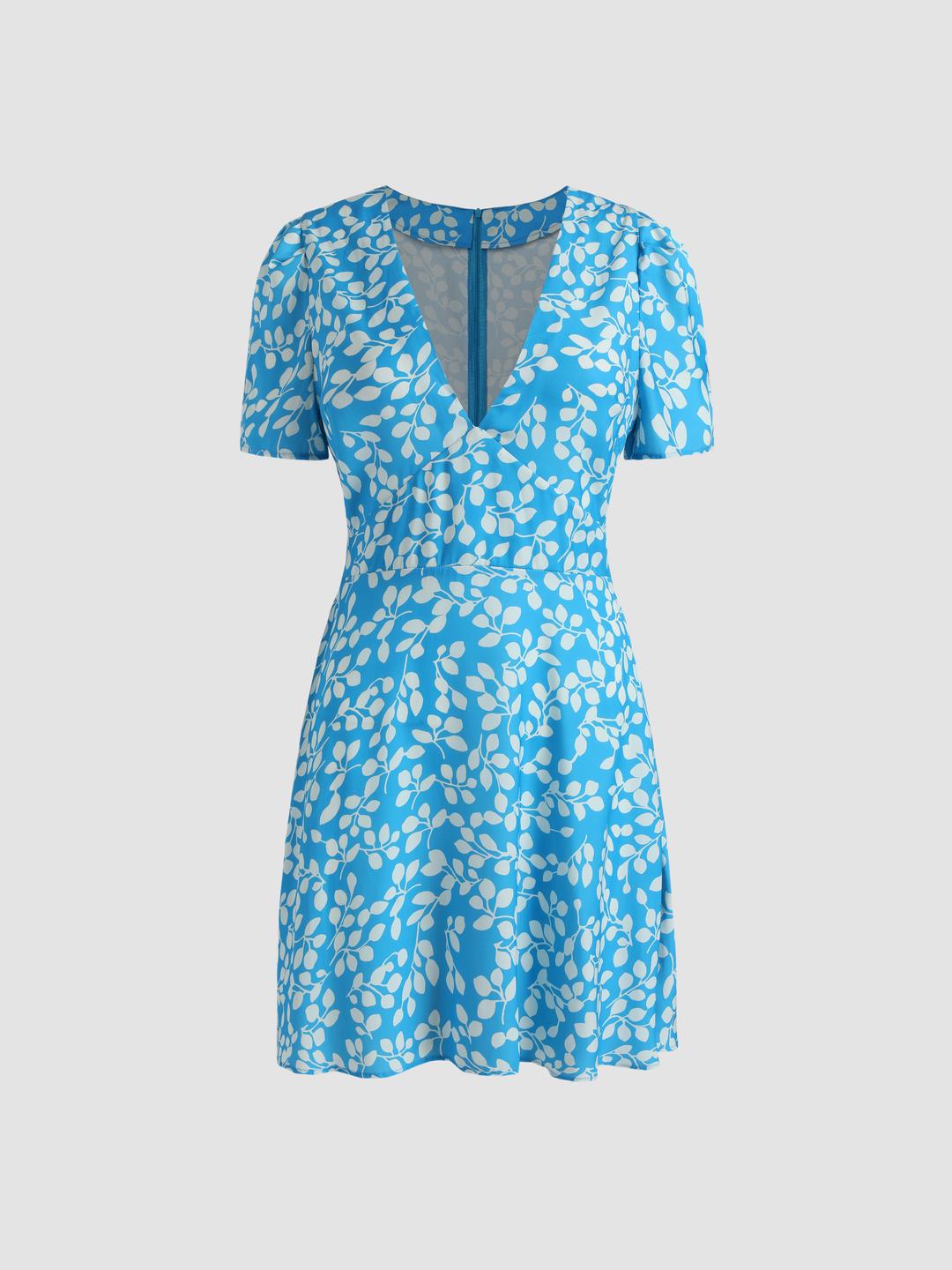 Dyani Floral V-neck Mini Dress