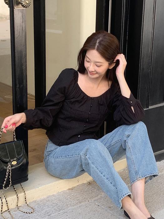 [인플루언서 PICK!] 세이지 아일렛 프릴 블라우스 ( 2 colors )