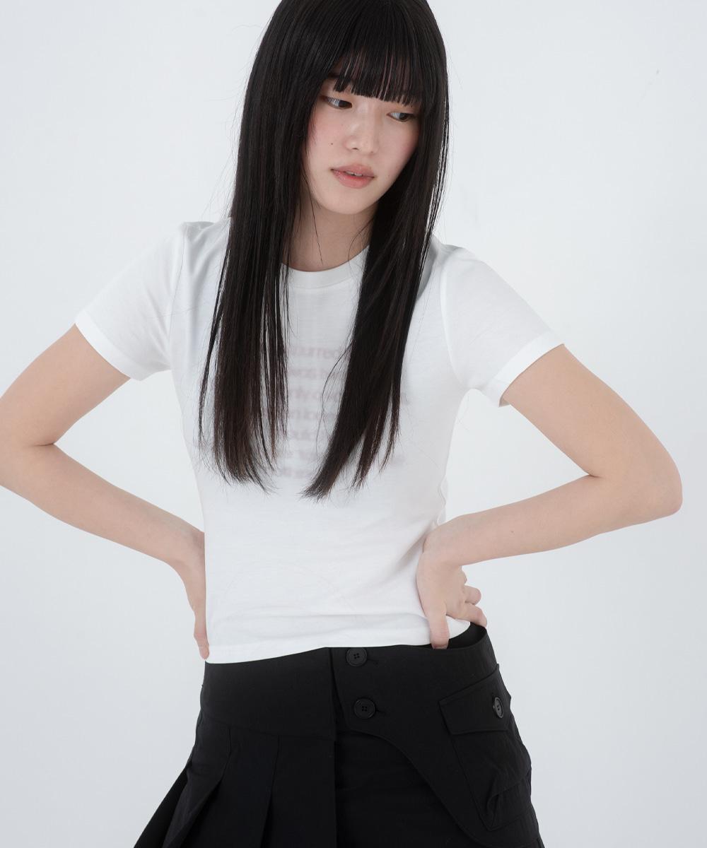 [4/10 drop]Lettering short sleeves WHITE