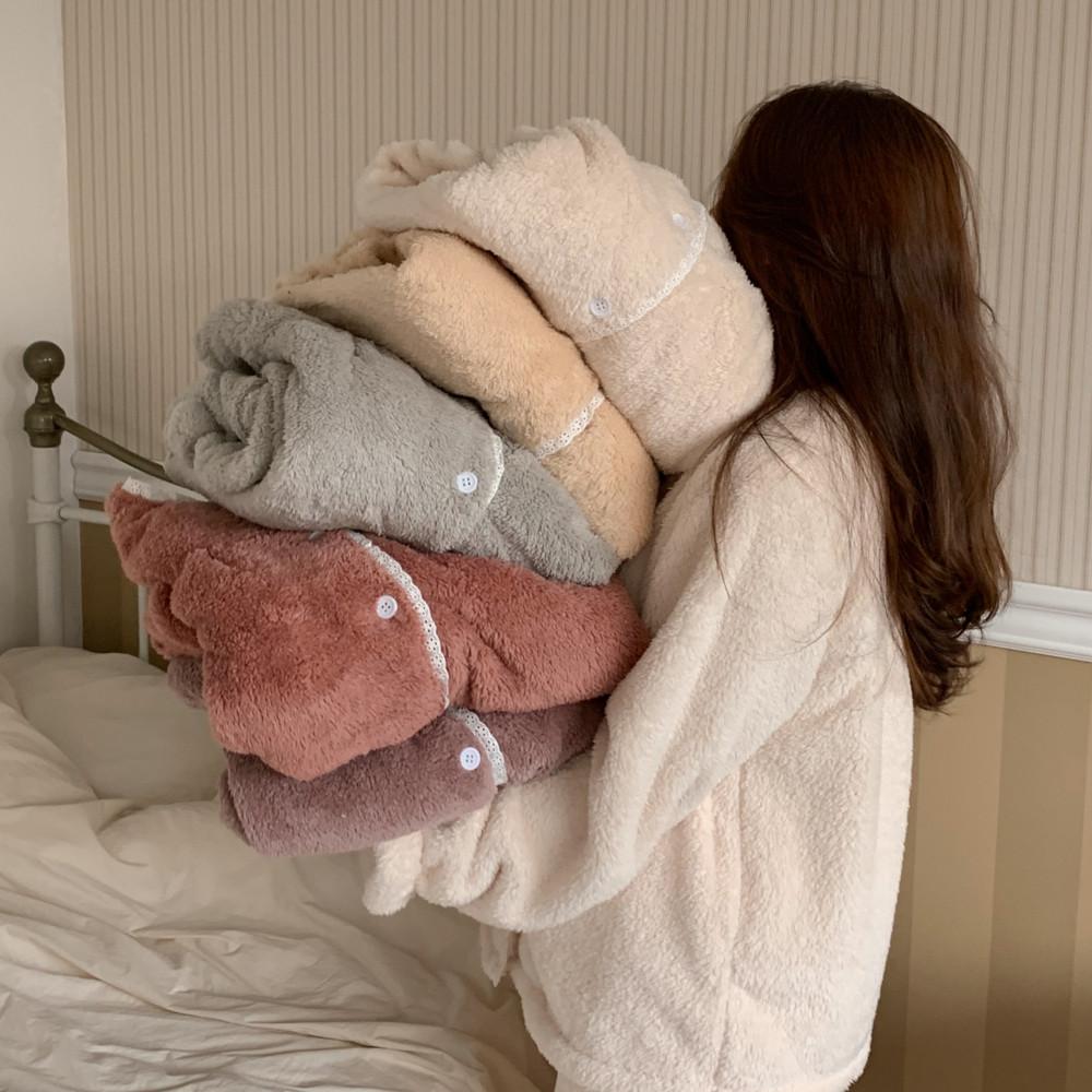 J'eu 플러피 레이스 수면잠옷 세트 5color