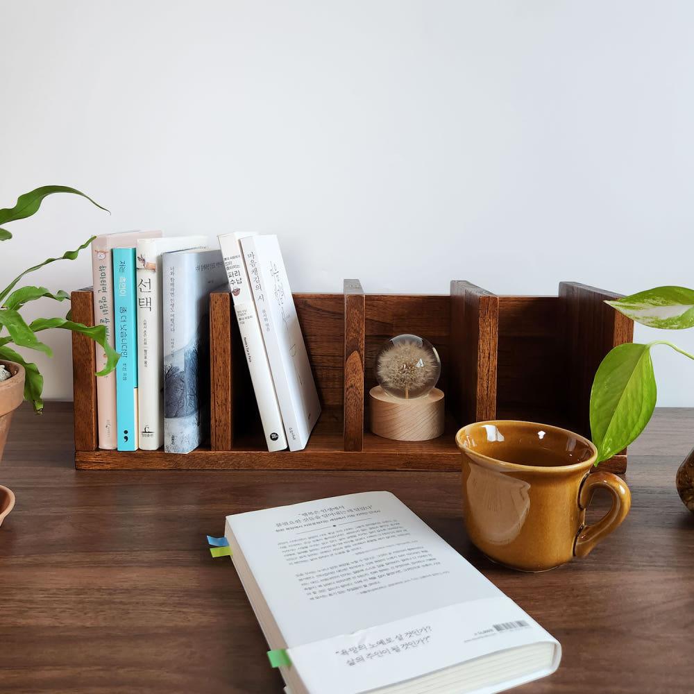 참죽원목 미니 책꽂이  DVD/CD랙 수납장