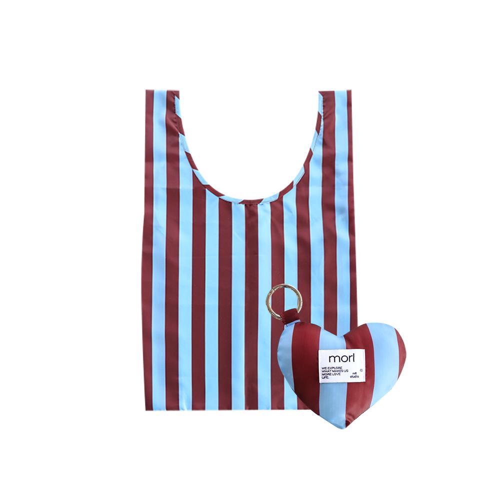 Heart keyring bag (Stripe) + O-ring