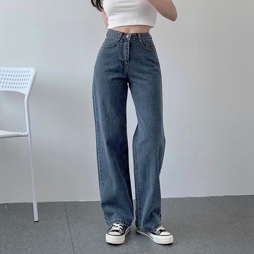 #얇은ver.추가#4만장돌파[ 반해버린색감/그레이,진청 ] 마릴 하이웨스트 와이드 일자 청바지