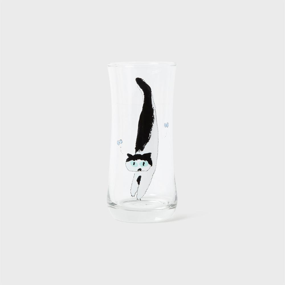 고양이 점프 유리컵 M (360ml)