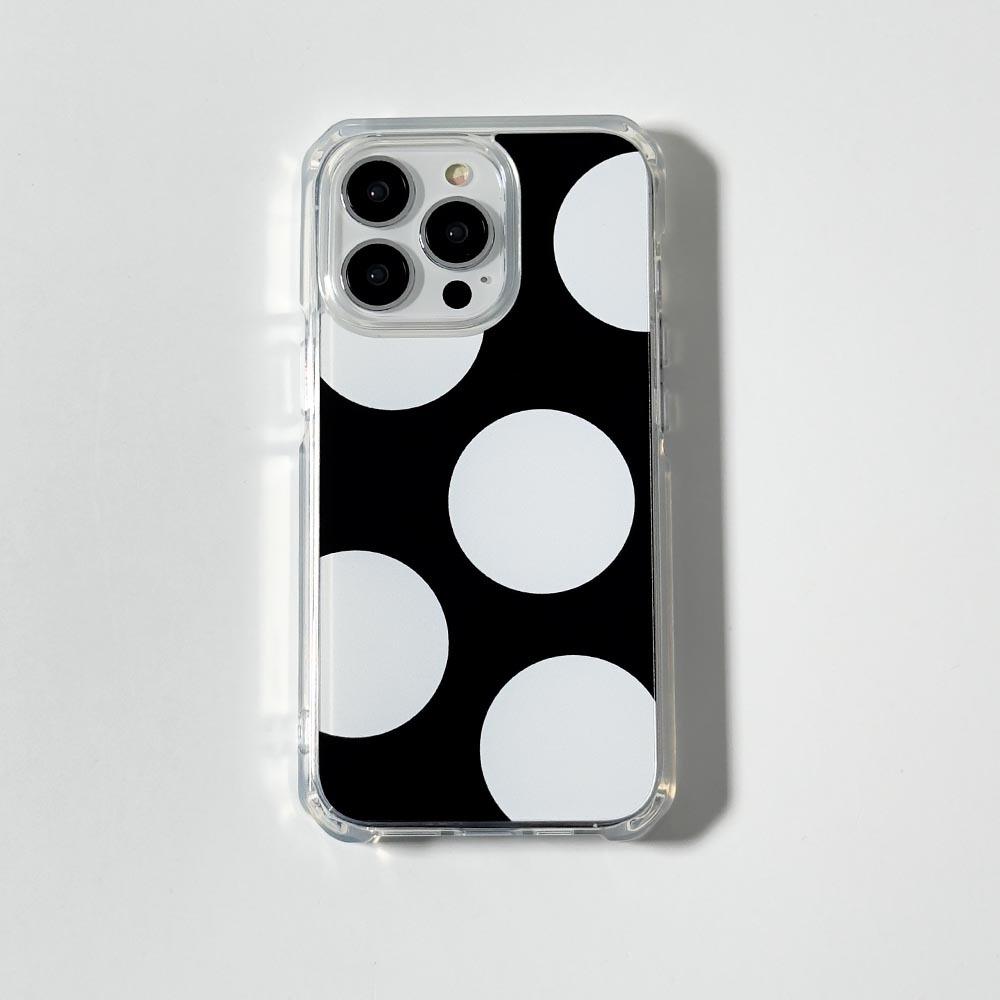 [맥세이프] Big Dot White Black 빅 도트 화이트 블랙 (맥세이프 젤하드 케이스)