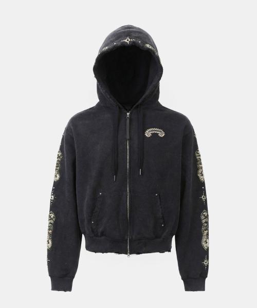 바이퍼 젬스톤 후드 집업 - 블랙