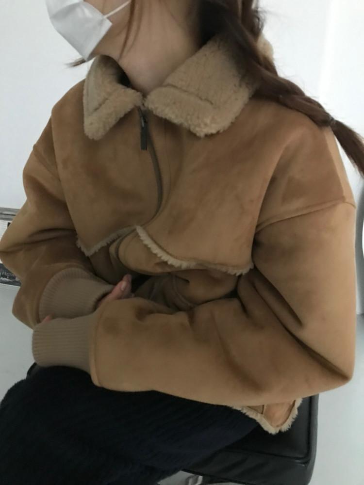 알파카 스웨이드 무스탕 (2col)