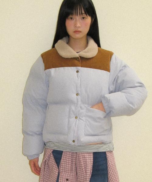 SUEDE BLOCK PADDING SOFT BLUE