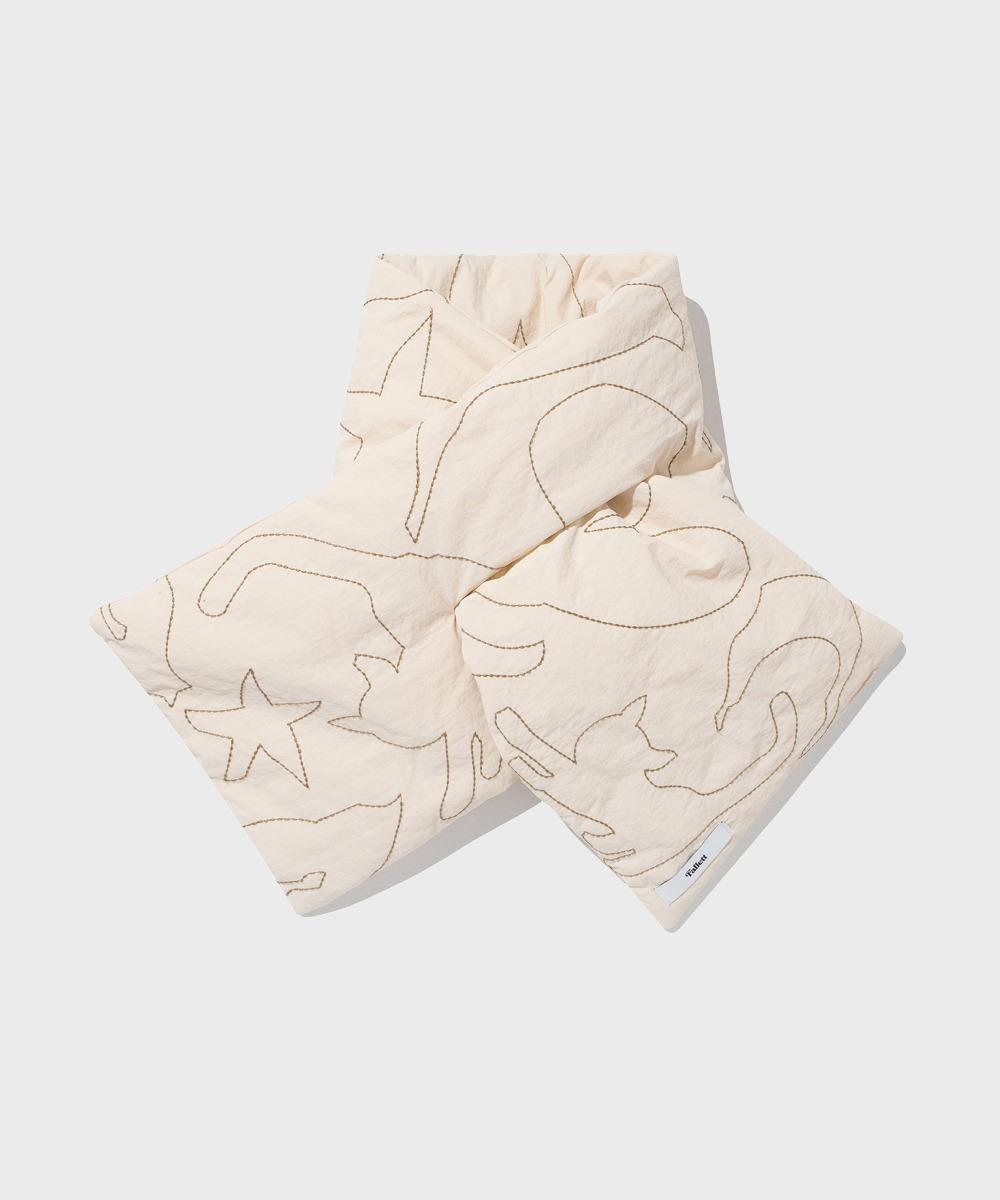 네로프렌즈 퀼팅 머플러 아이보리