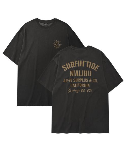 SULFIN TIDE SHORT SLEEVES (PIGMENT CHARCOAL)