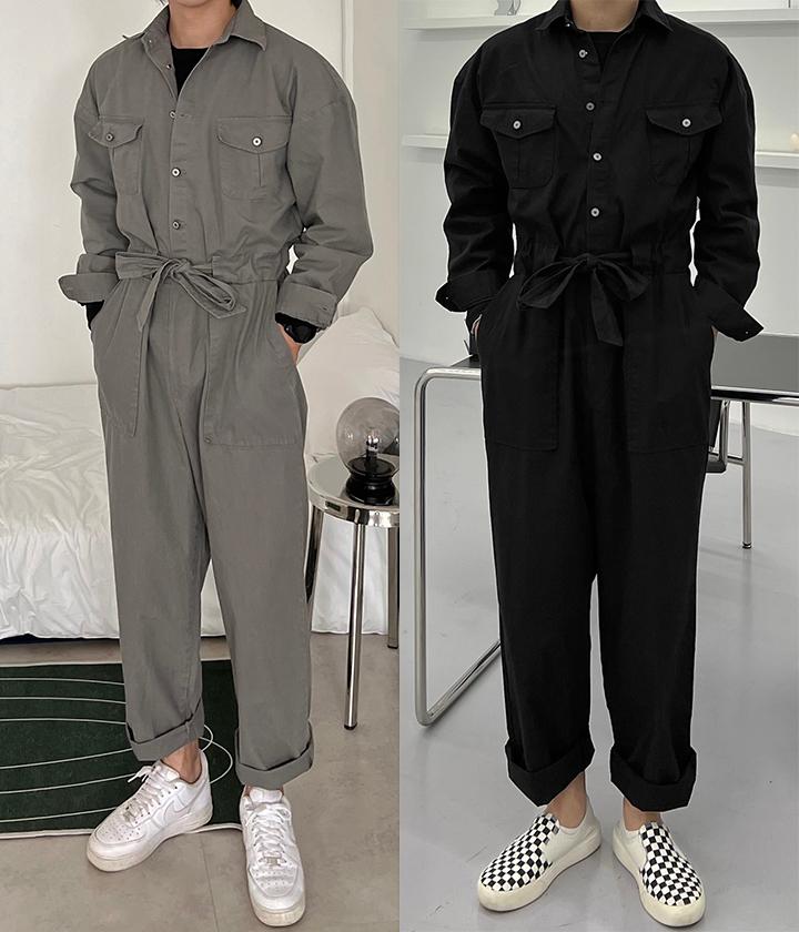 남자 커플 긴팔 점프수트 점프슈트 정비공옷 츠나기 바디프로필의상 아메카지 봄 바프 작업복