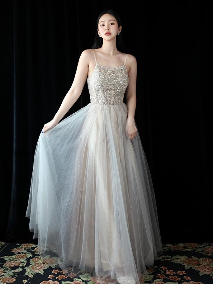 베이지비즈 셀프웨딩드레스 (S-2XL코르셋) 파티 연주회 이브닝