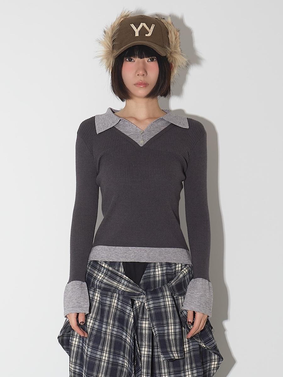APRIL20TH Polo Two-piece Slim Top