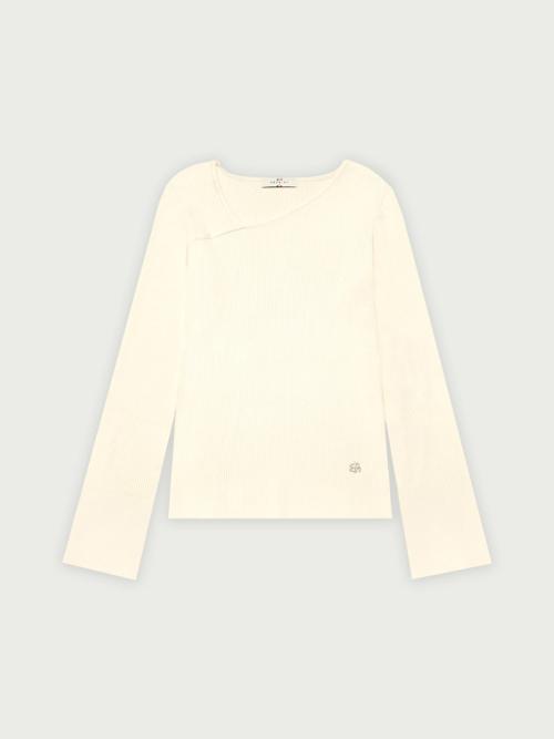 여성 슬림핏 사선 골지 니트_003(10510-140-202-37)