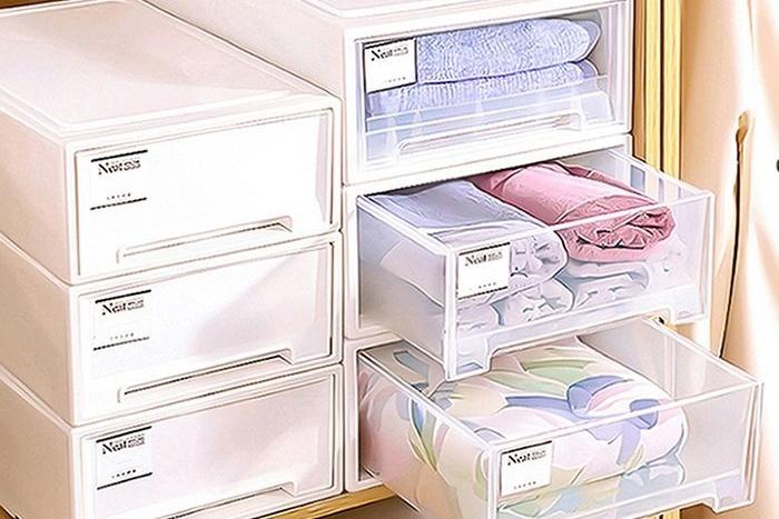 슬라이딩 리빙박스 112size 서랍형 수납함 옷장 정리 펜트리 수납 소품 정리함